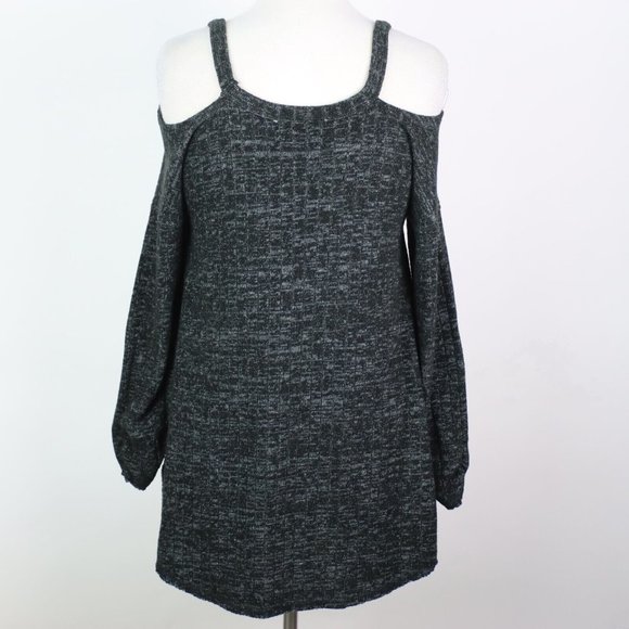 Umgee Womens Small Ribbed Cold Shoulder Tunic Top - Picture 3 of 4